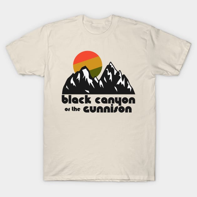 Retro Black Canyon of the Gunnison ))(( Tourist Souvenir National Park Design T-Shirt by darklordpug